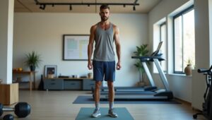 man met weekindeling voor thuis training